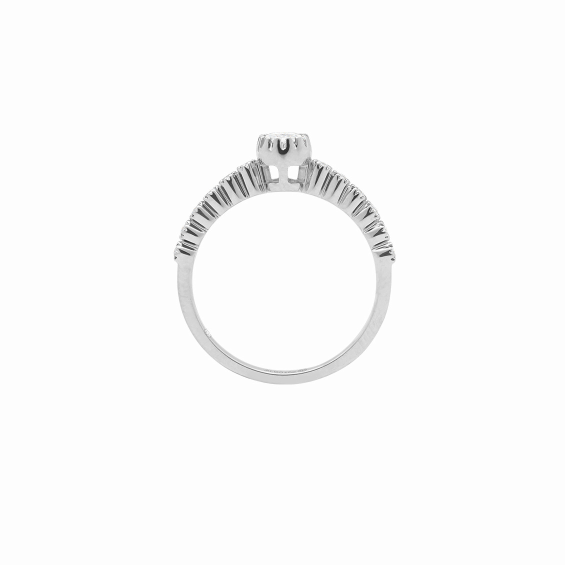 Anillo de compromiso en oro blanco de 18K modelo Clarisse