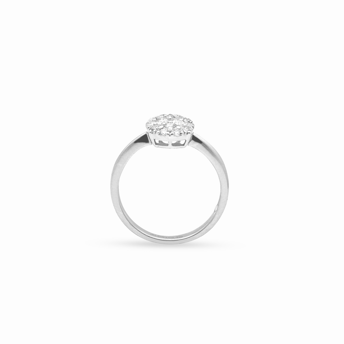 Anillo de compromiso en oro blanco 18K modelo Isadora