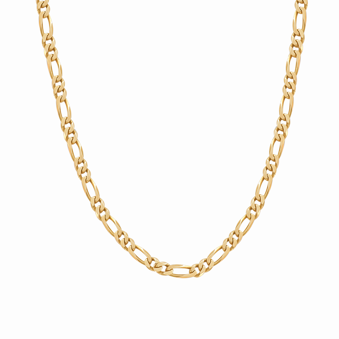 Cadena oro amarillo 18K lomo de corvina plano eslabón mixtocon brillante