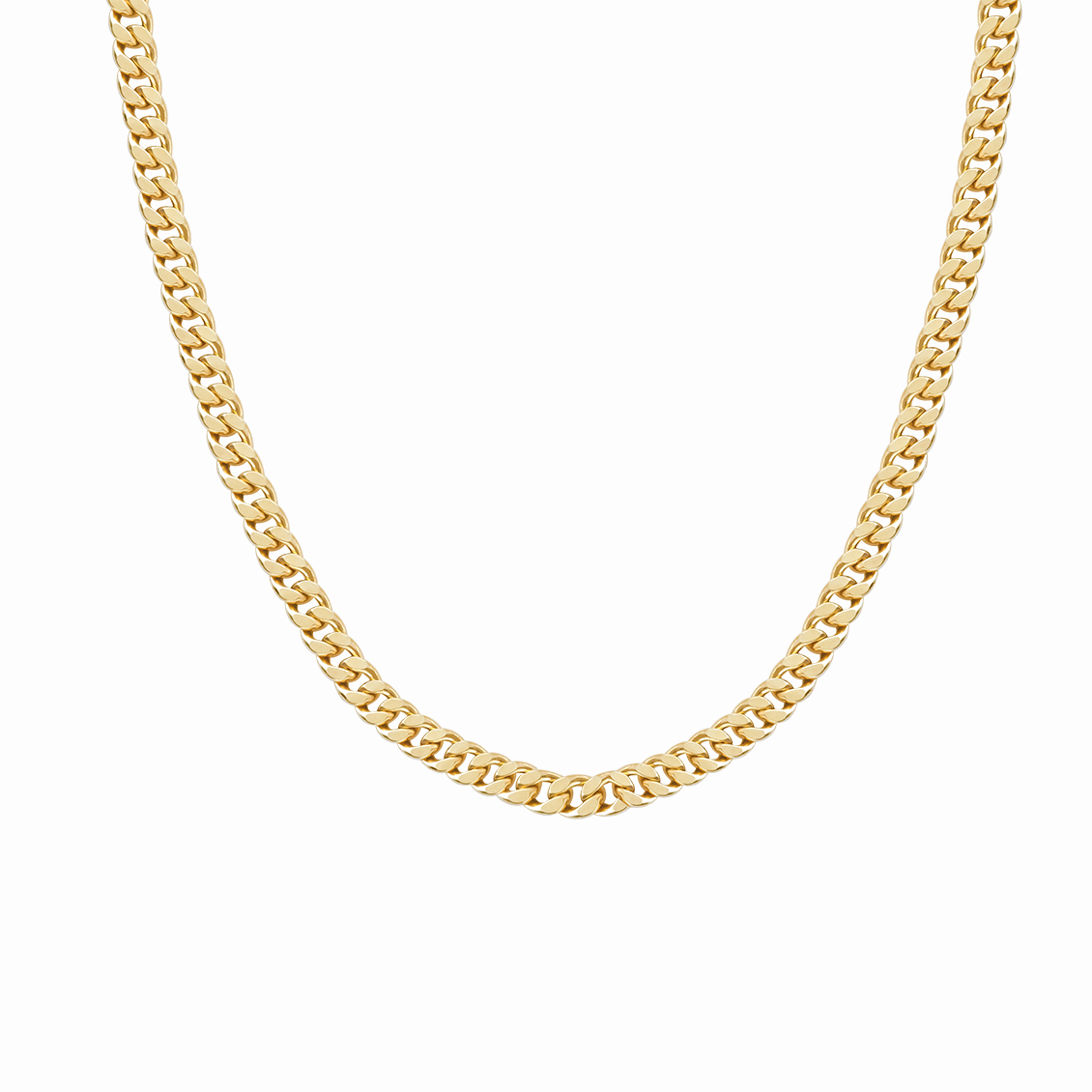 Cadena en oro amarillo 18K lomo de corvina plana con brillante
