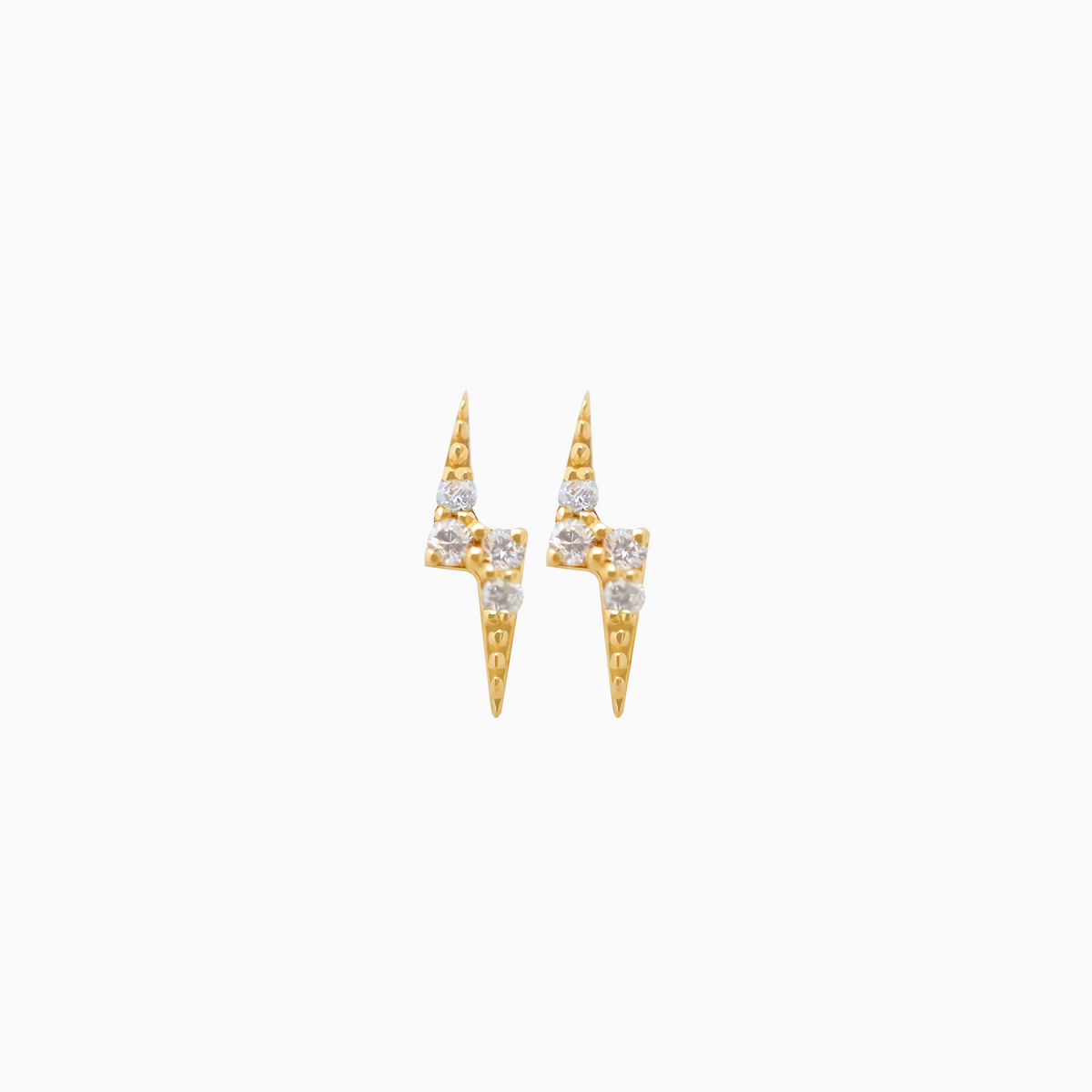 Piercing oro amarillo 18K rayo con brillantes