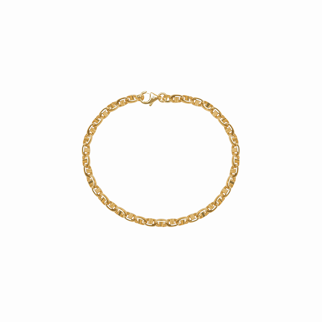 Pulsera oro amarillo 18K traversino con brillante