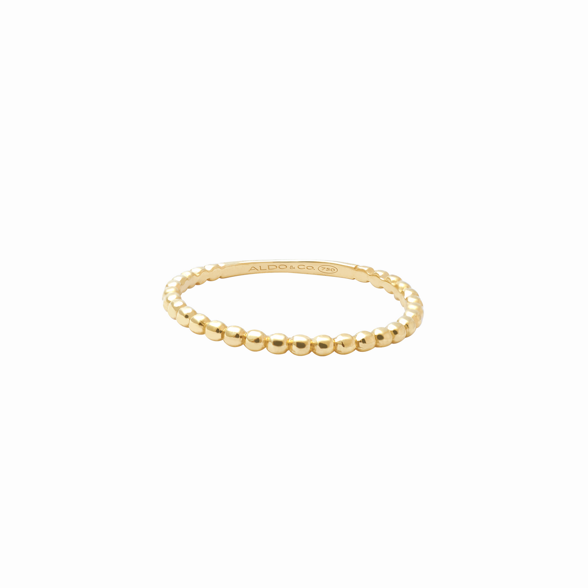 Anillo en oro amarillo 18K bolitas