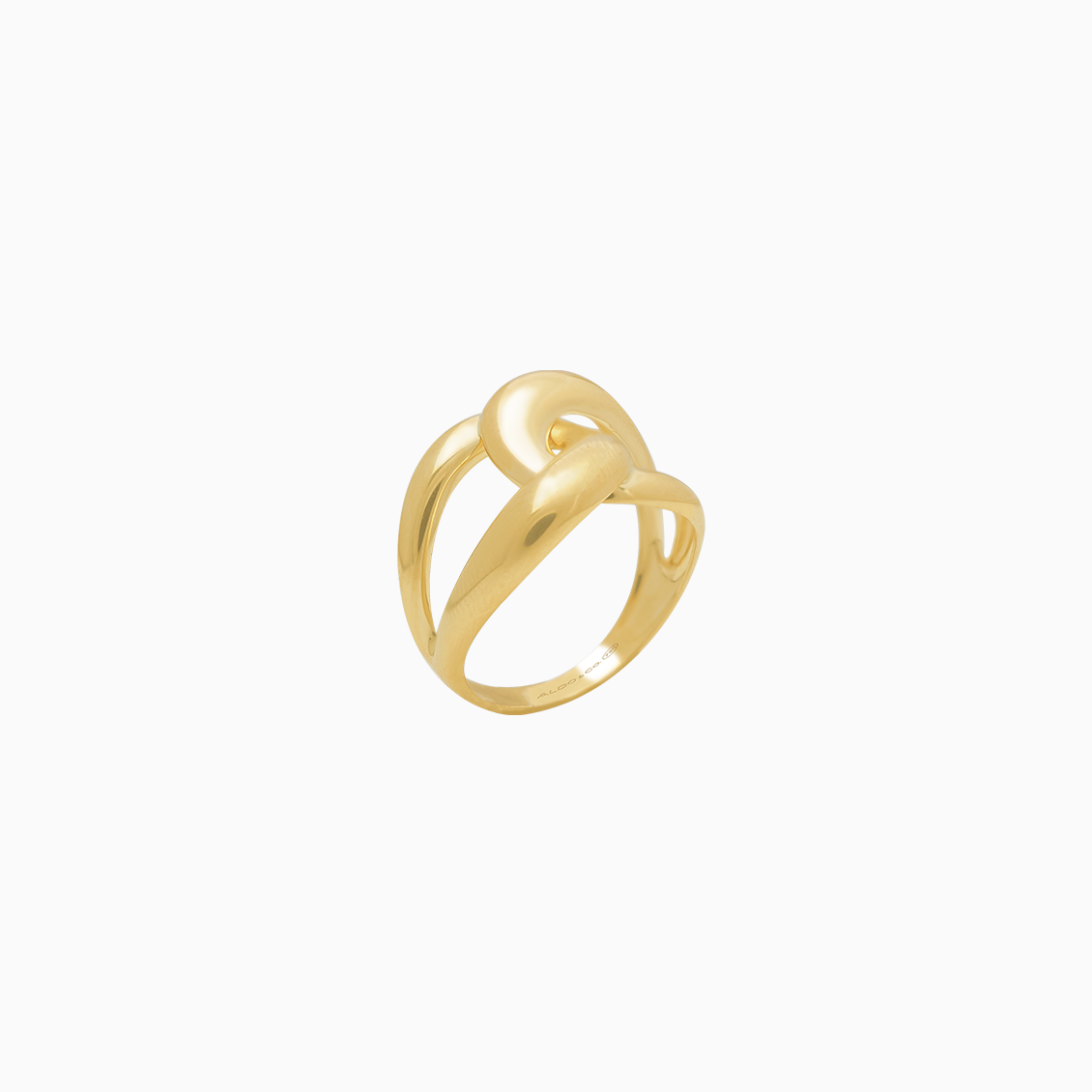 Anillo en oro amarillo 18K enlazados en el centro