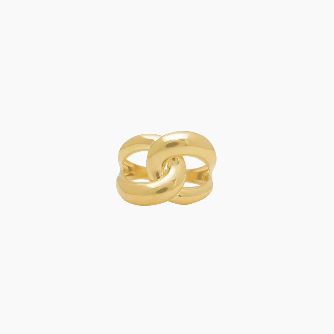 Anillo en oro amarillo 18K enlazados en el centro