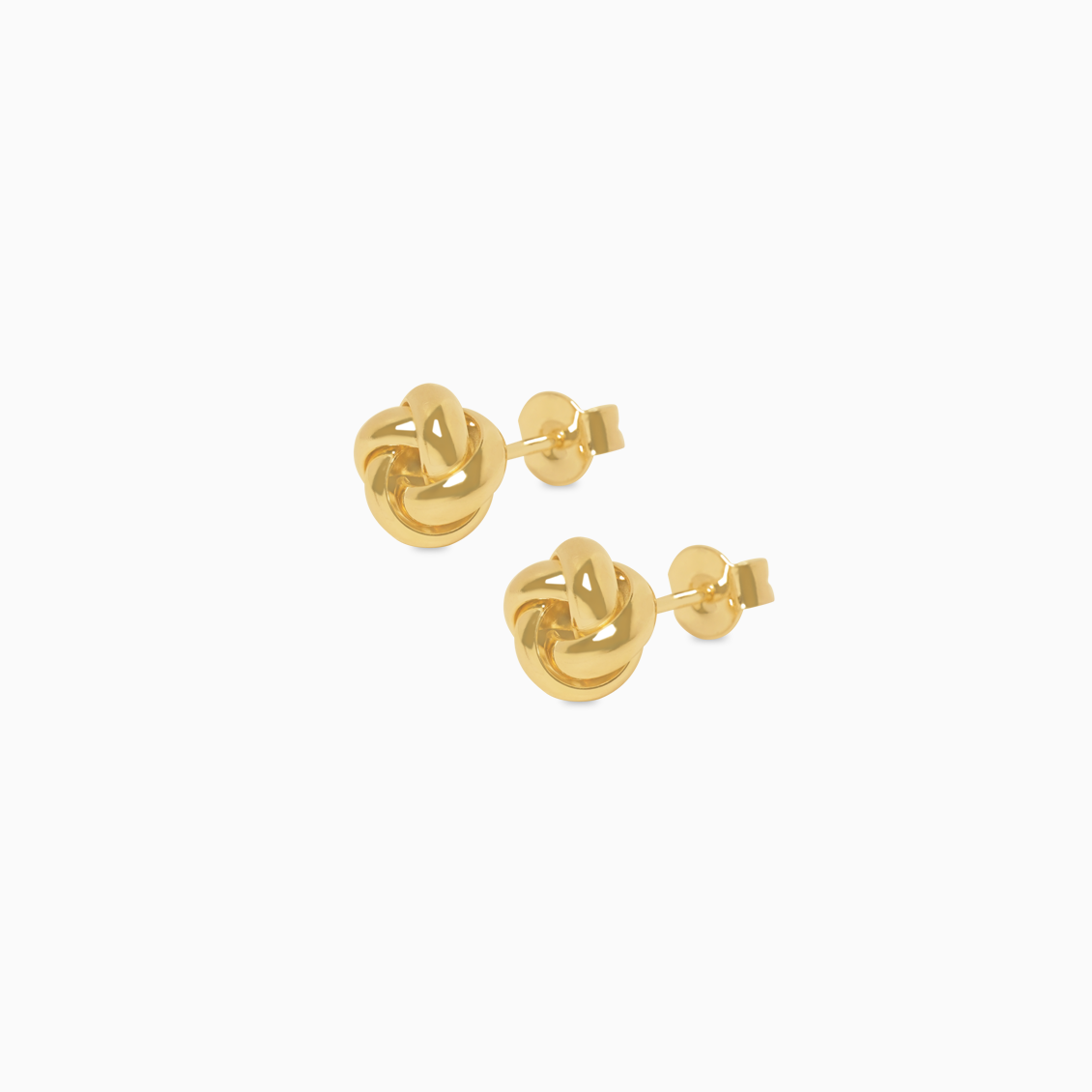 Aretes en oro amarillo de 18K en forma de nudo