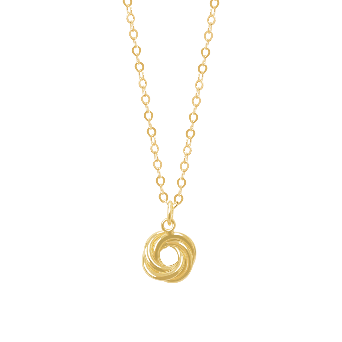 Collar oro amarillo 18K nudo entrelazado