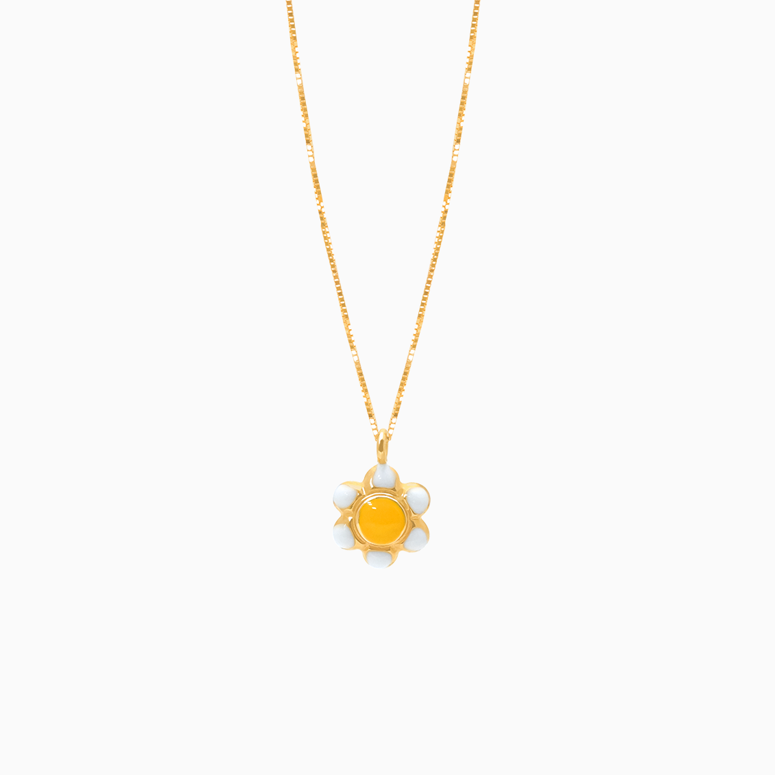 Collar oro amarillo 18K flor