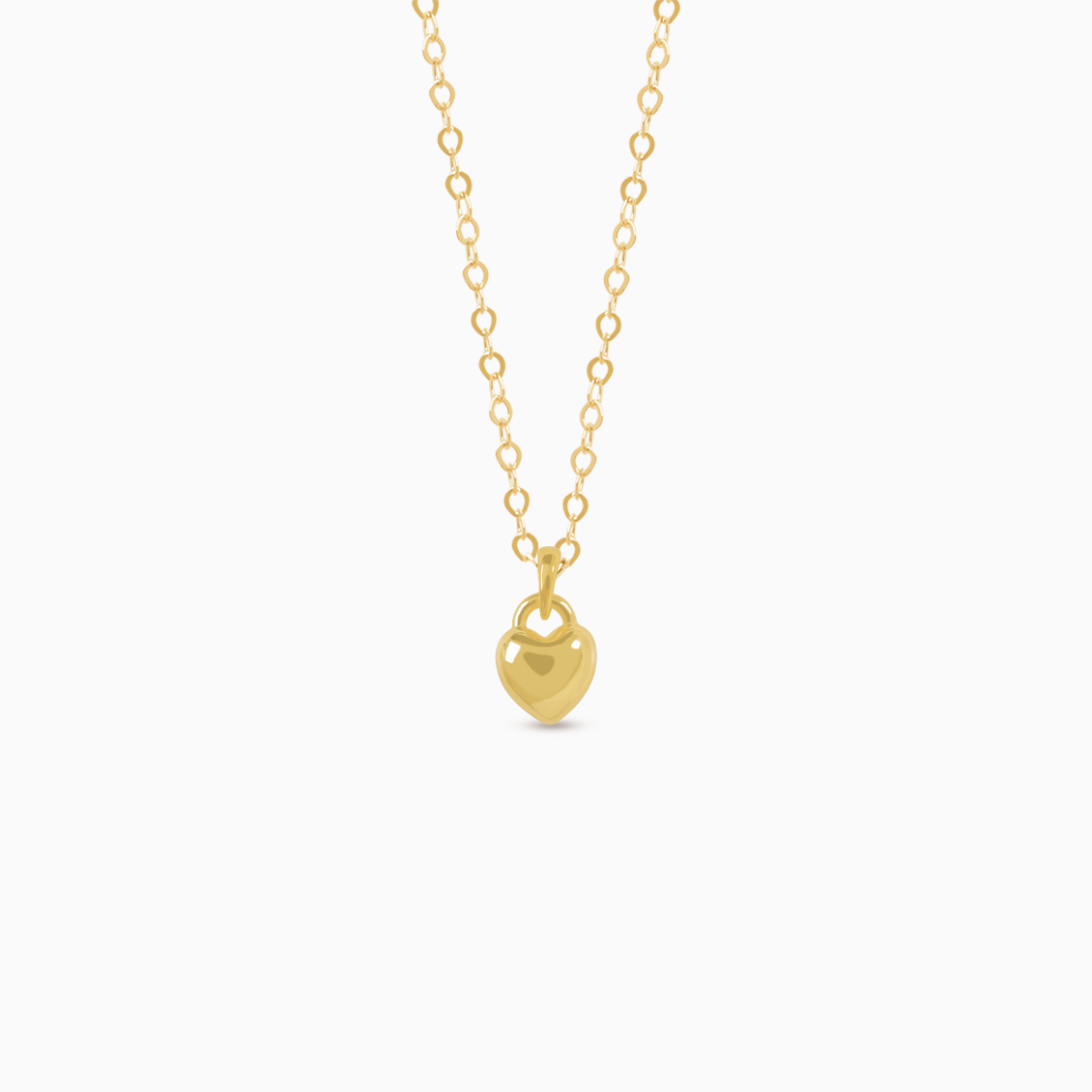 Dije oro amarillo 18K corazón bombeado