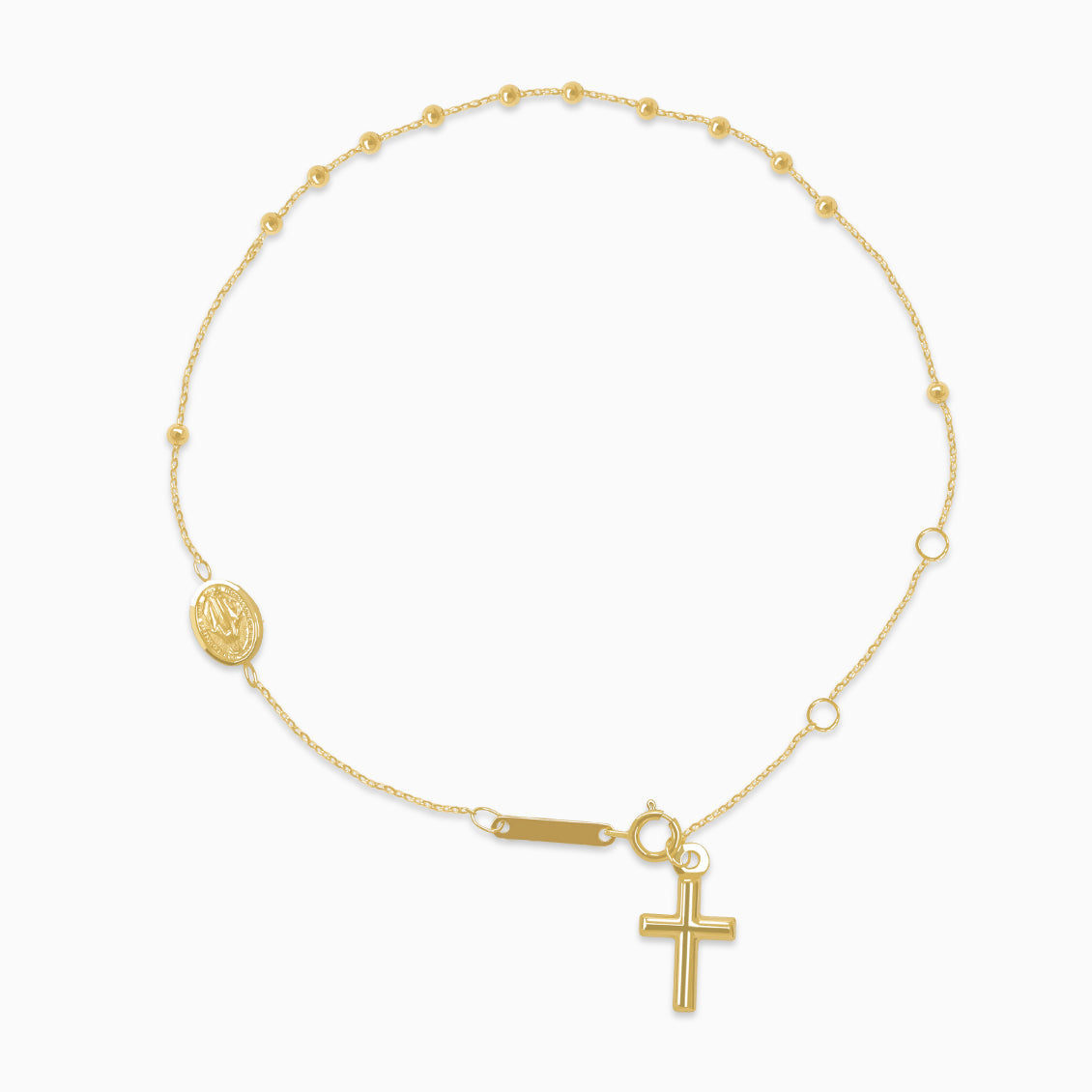 Pulsera oro amarillo de 18K rosario