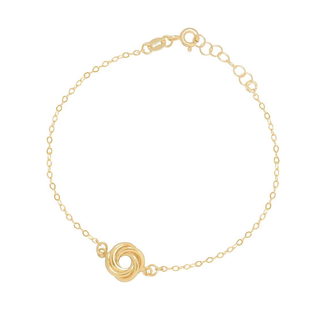Pulsera oro amarillo de 18K nudo entrelazado