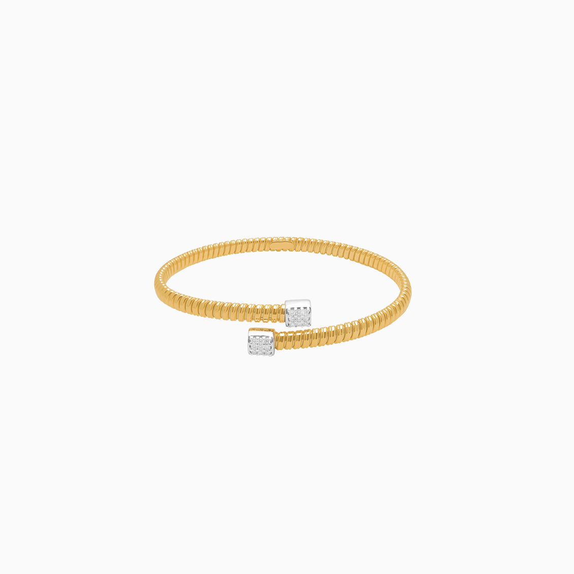 Pulsera 2 oros de 18K elastica