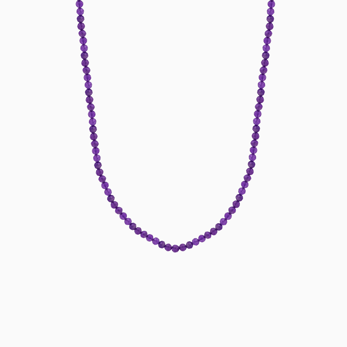 Collar Marea con cuentas amatistas facetadas