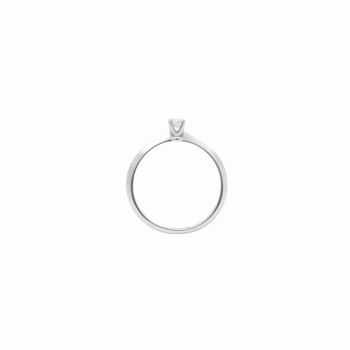 Anillo en oro blanco de 18K modelo Eterno con brillante de 0.14 ct
