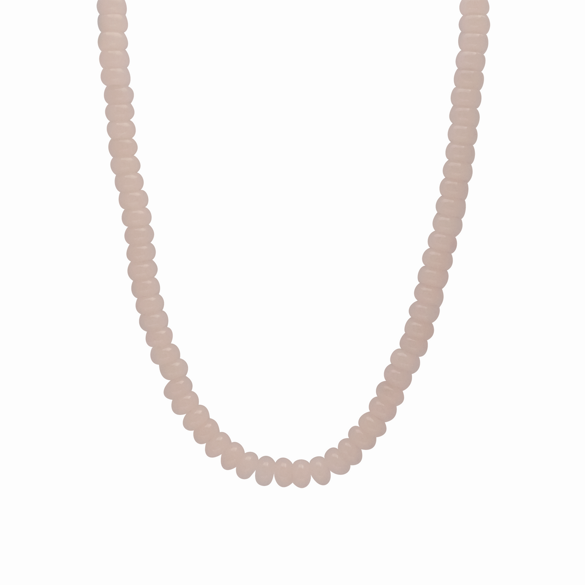 Collar de cuarzos rosa con broche en oro amarillo 18K