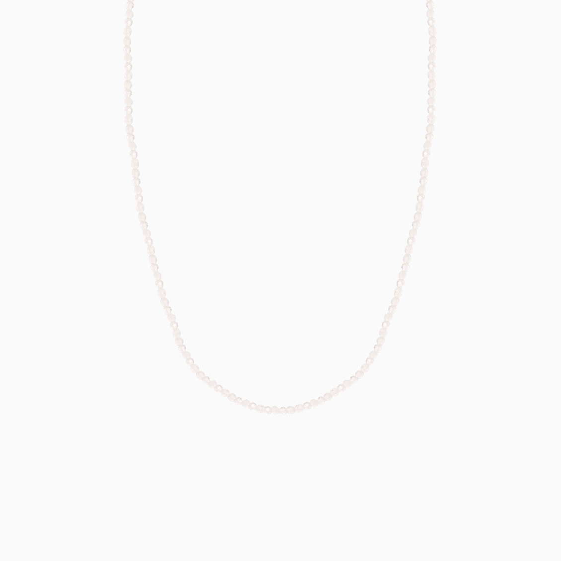 Collar de cuentas cuarzo facetados labradorite blanca
