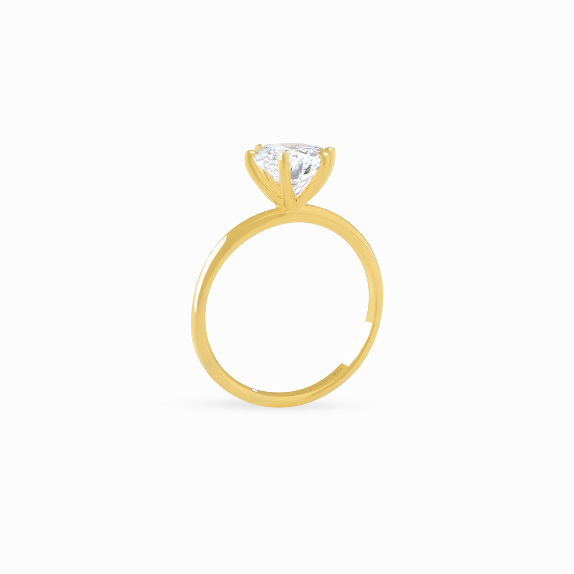 Anillo en oro amarillo de 18K modelo 6 uñas