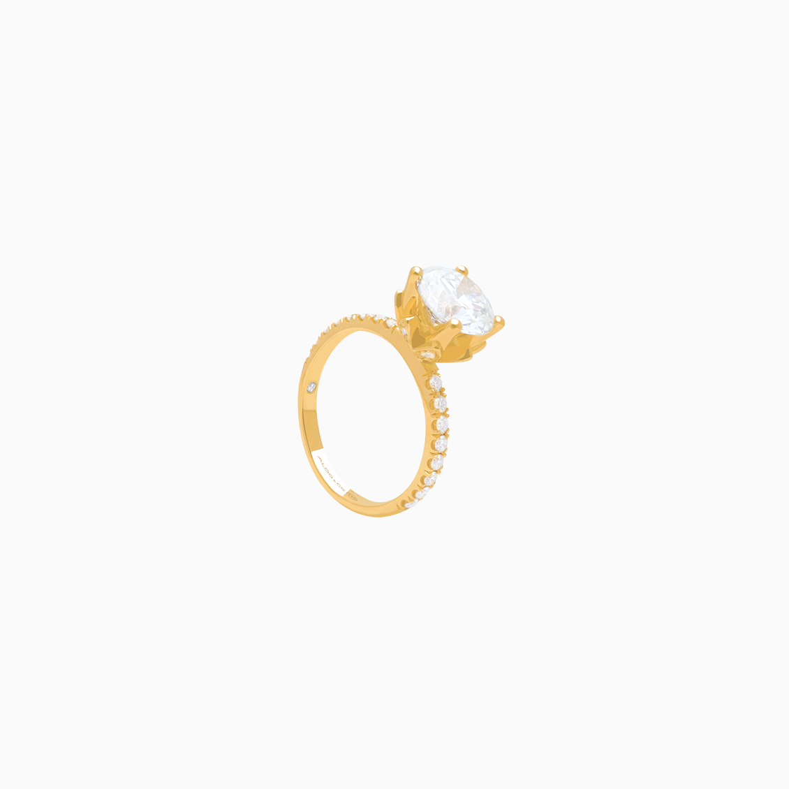 Anillo de compromiso en oro amarillo 18k modelo Bouquet Premium