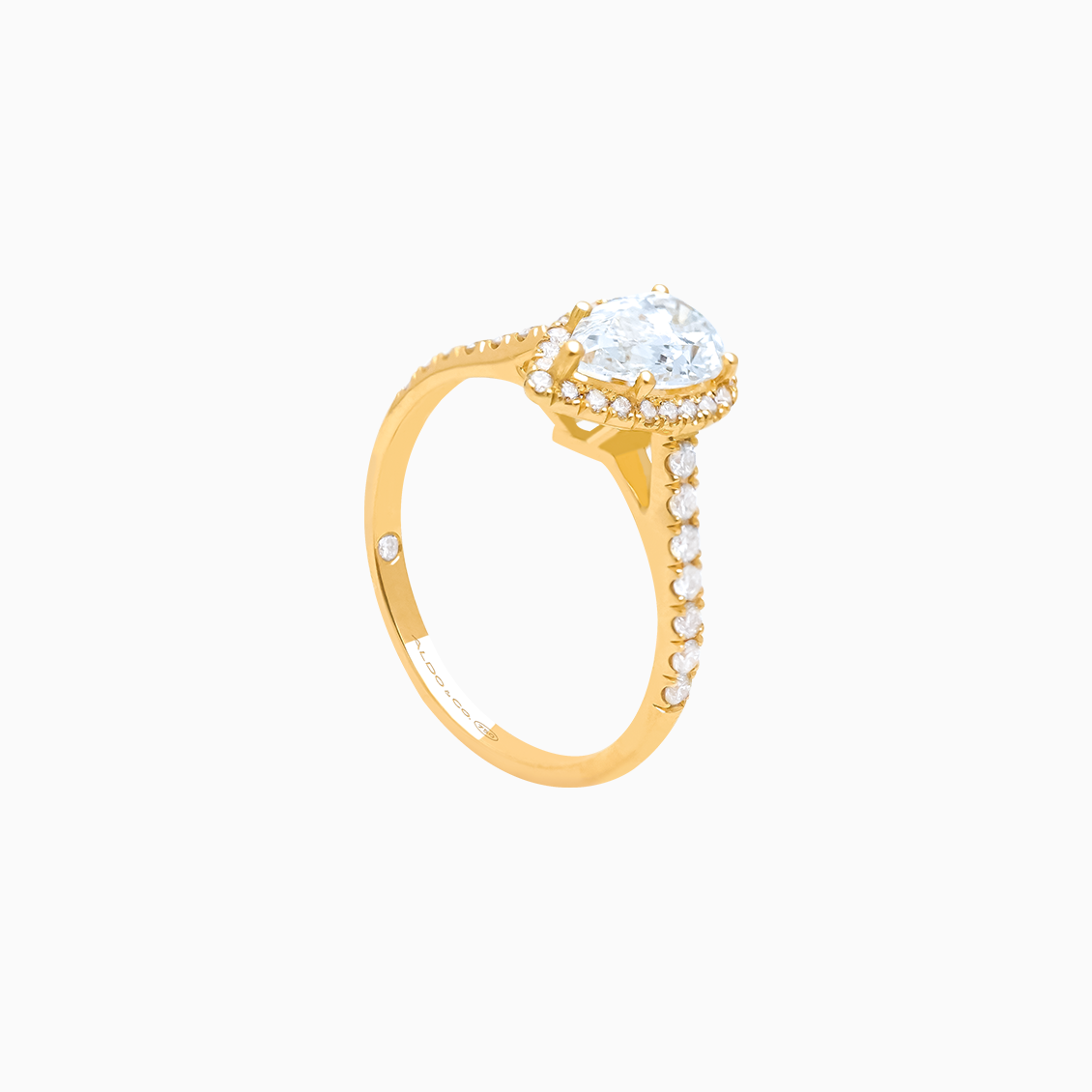 Anillo de compromiso en oro amarillo de 18K modelo Josefina