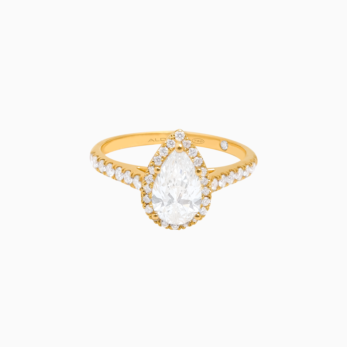 Anillo de compromiso en oro amarillo de 18K modelo Josefina