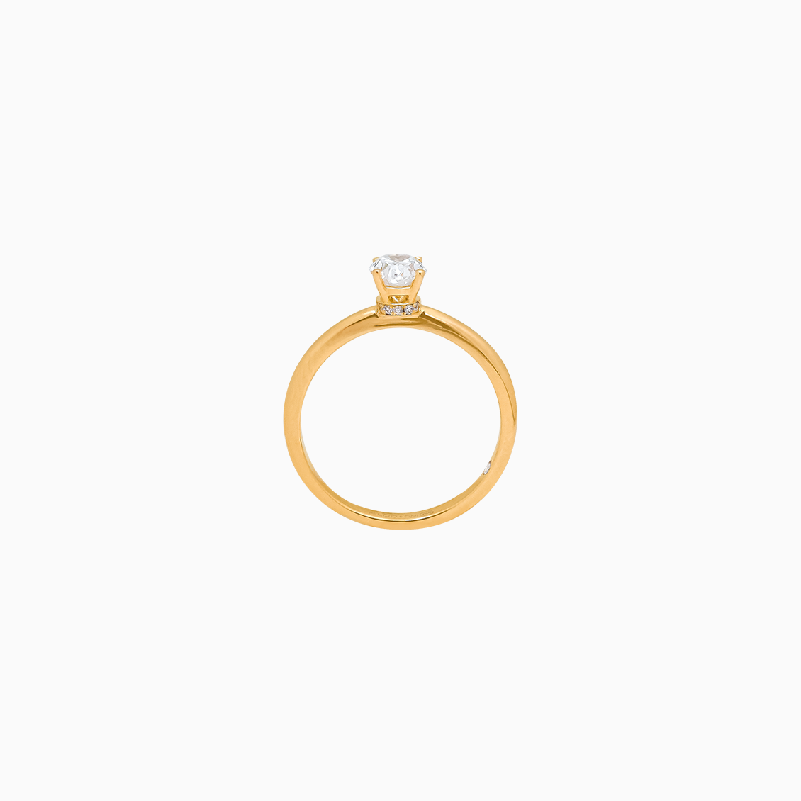 Anillo de compromiso en oro amarillo de 18K modelo Lucia