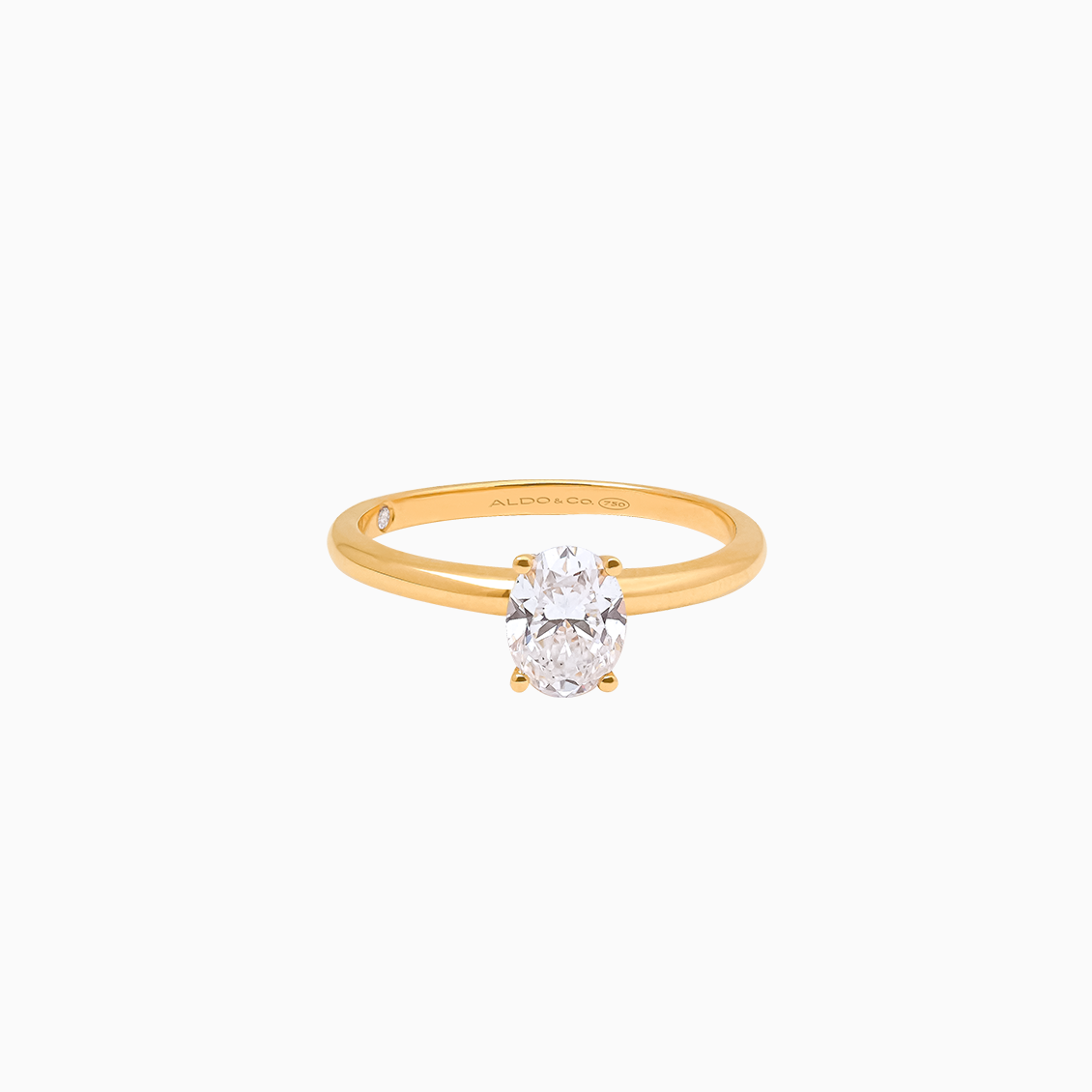 Anillo de compromiso en oro amarillo de 18K modelo Lucia