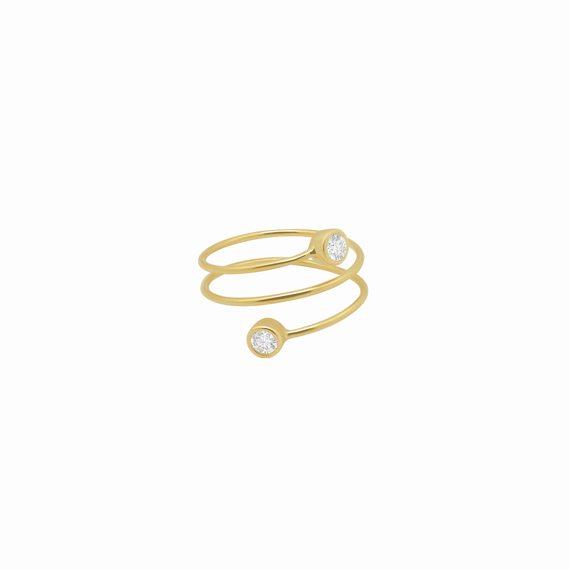Anillo en oro amarillo 18K con bisel
