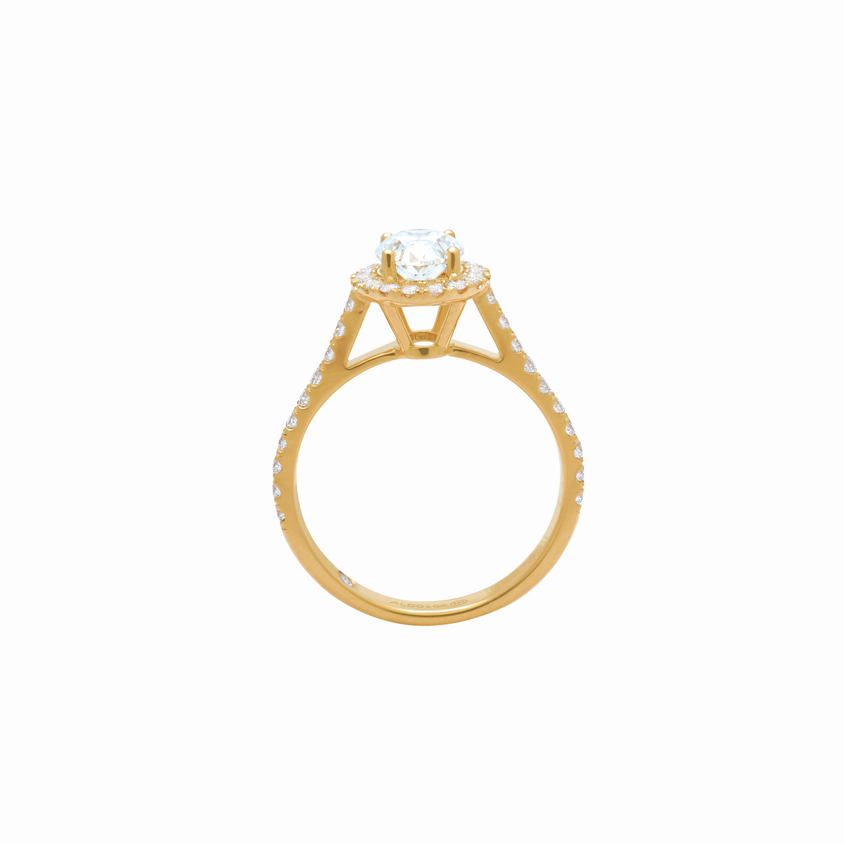 Anillo de compromiso en oro amarillo de 18K modelo Grace