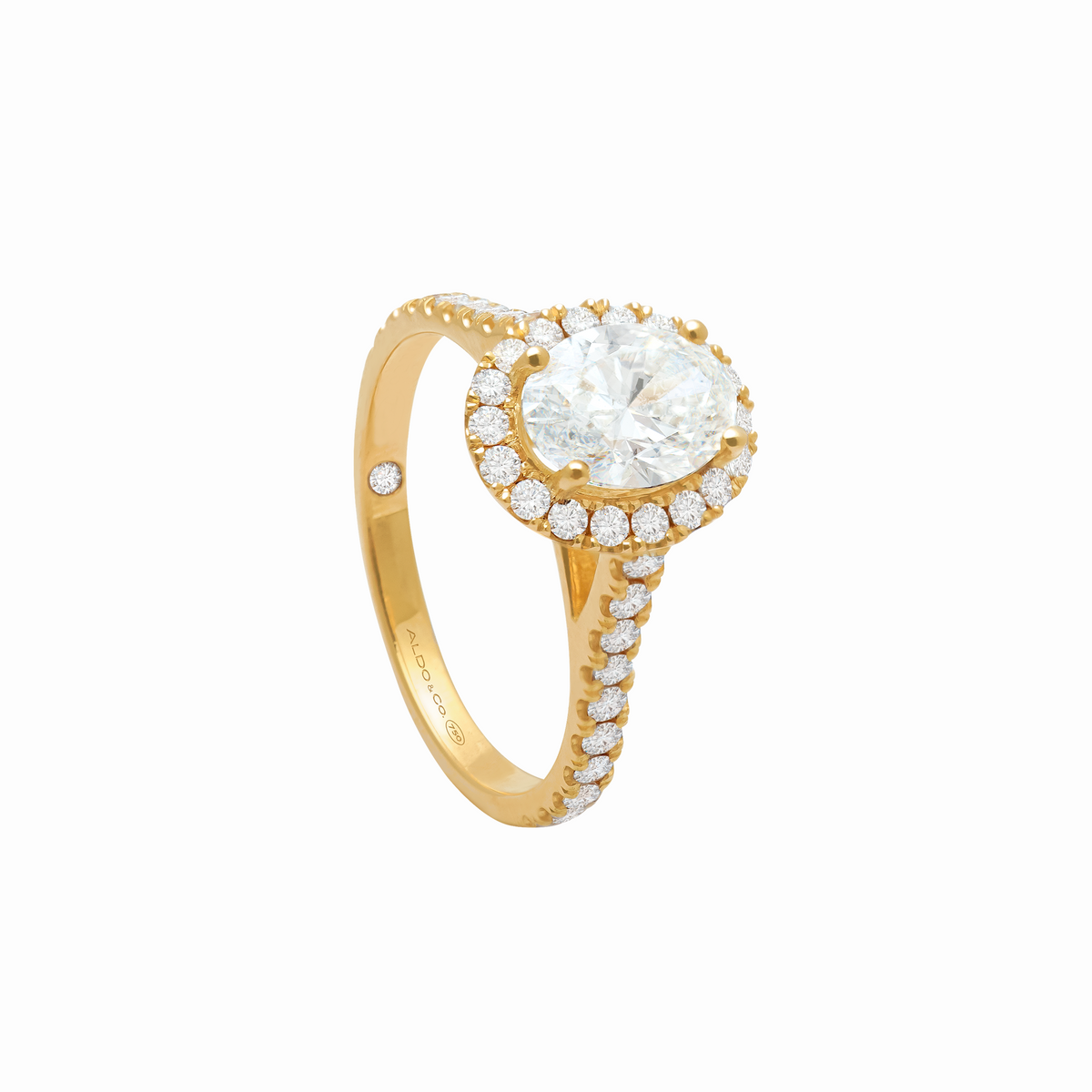 Anillo de compromiso en oro amarillo de 18K modelo Grace