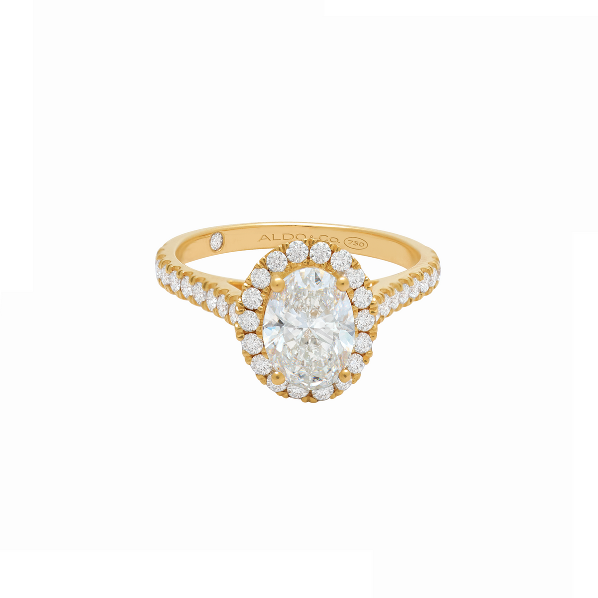 Anillo de compromiso en oro amarillo de 18K modelo Grace