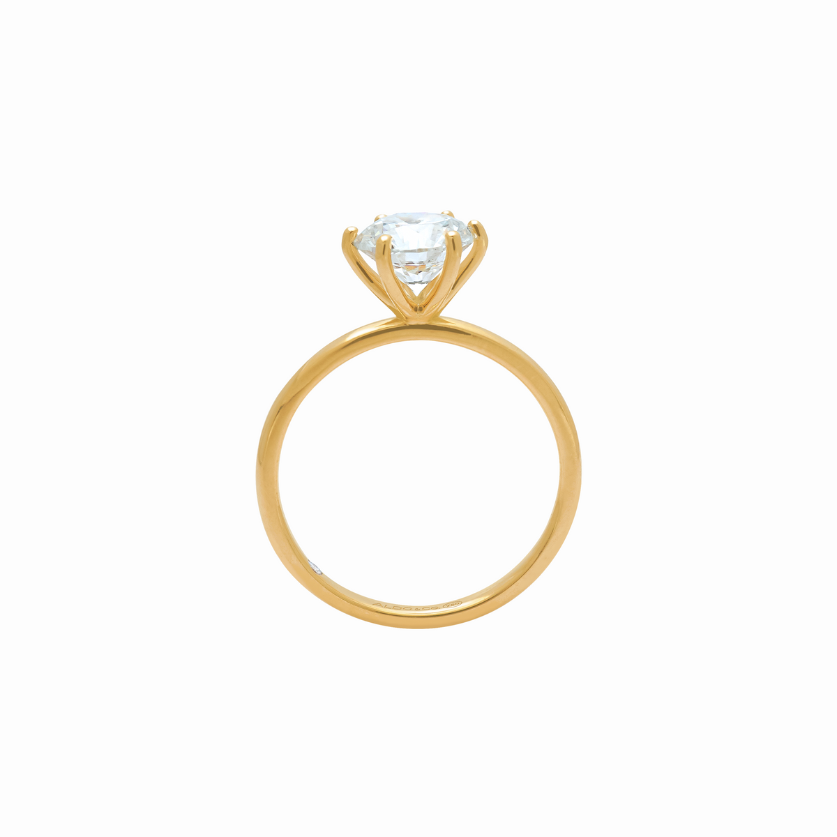 Anillo de compromiso en oro amarillo de 18K modelo Charlotte