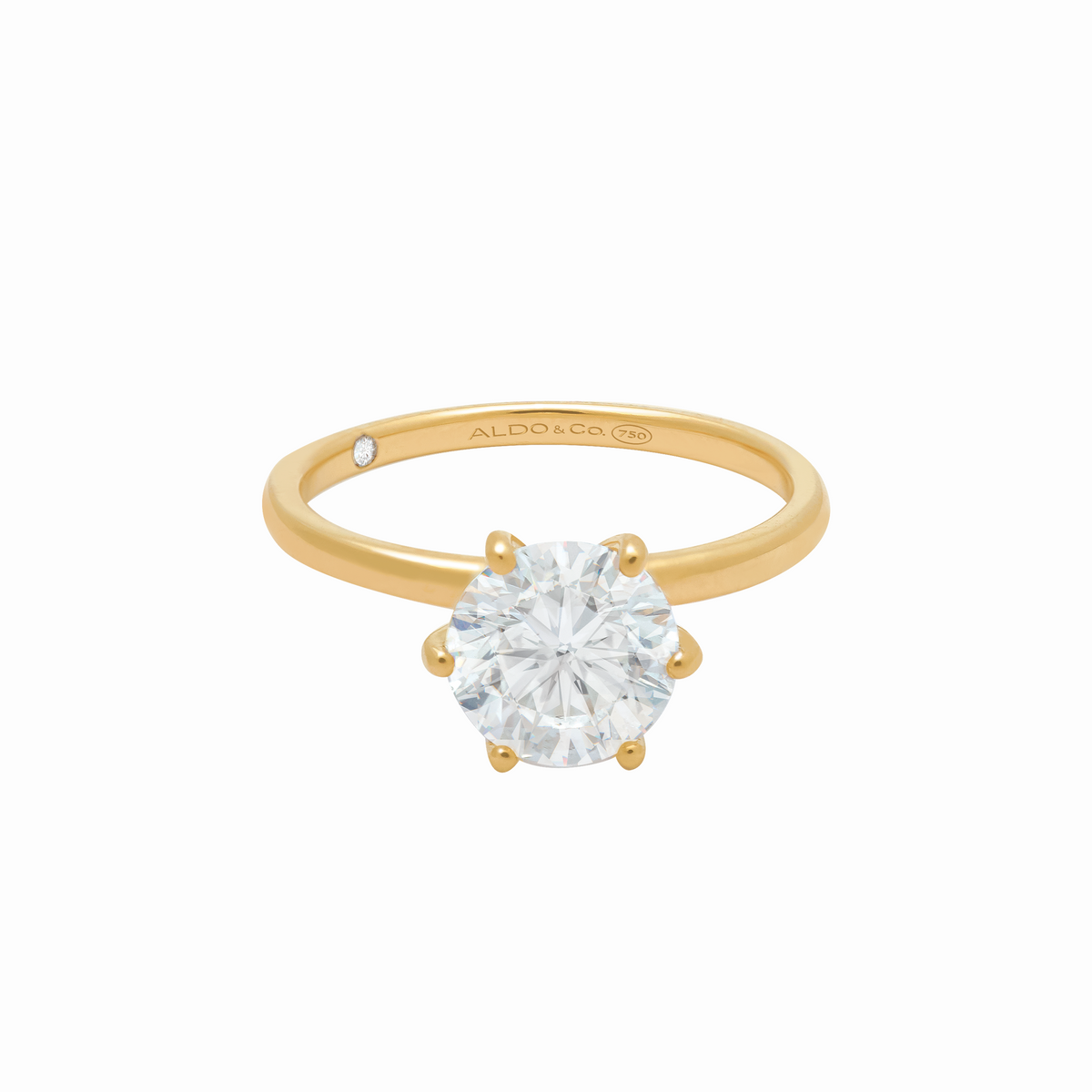 Anillo de compromiso en oro amarillo de 18K modelo Charlotte
