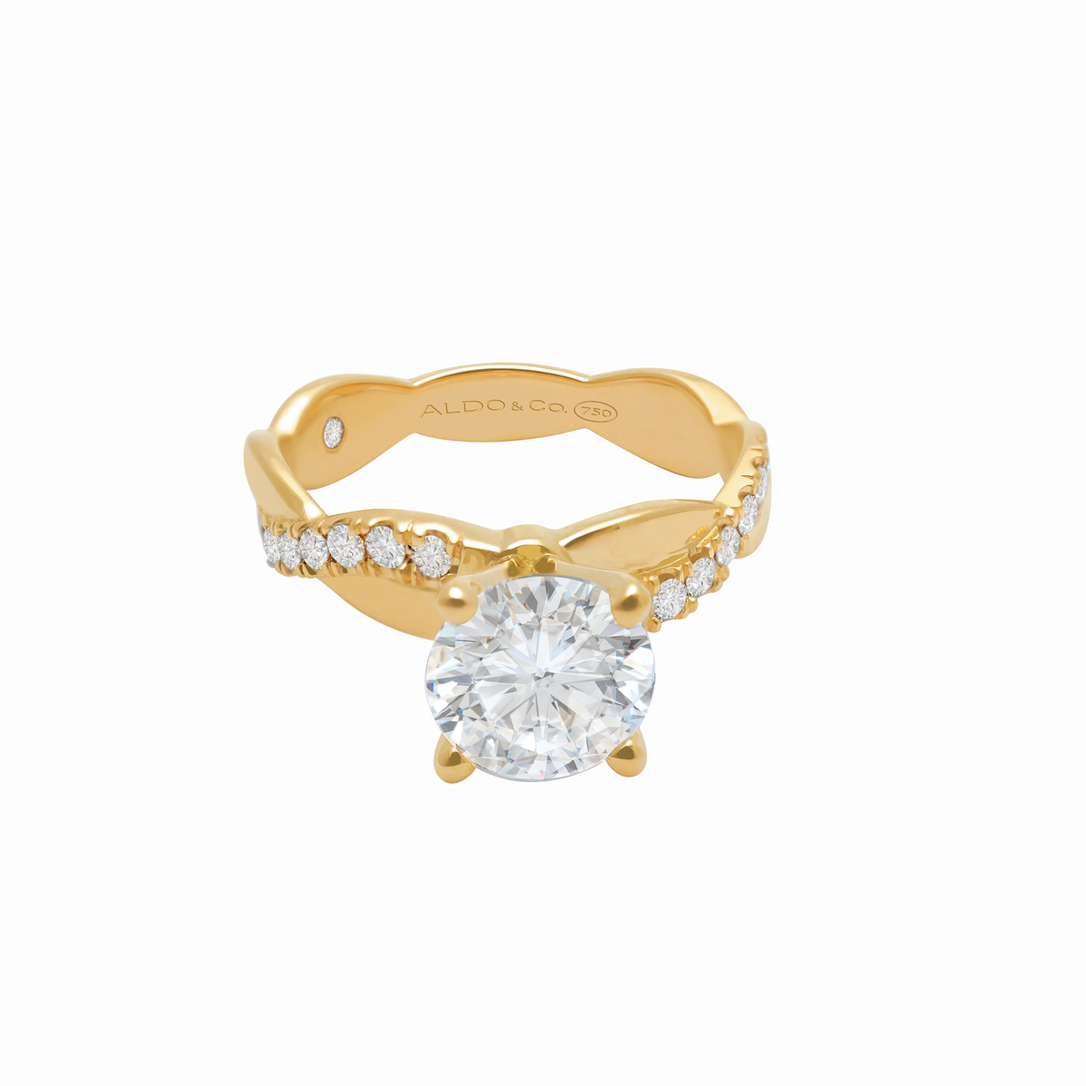 Anillo de compromiso en oro amarillo de 18K modelo Catalina