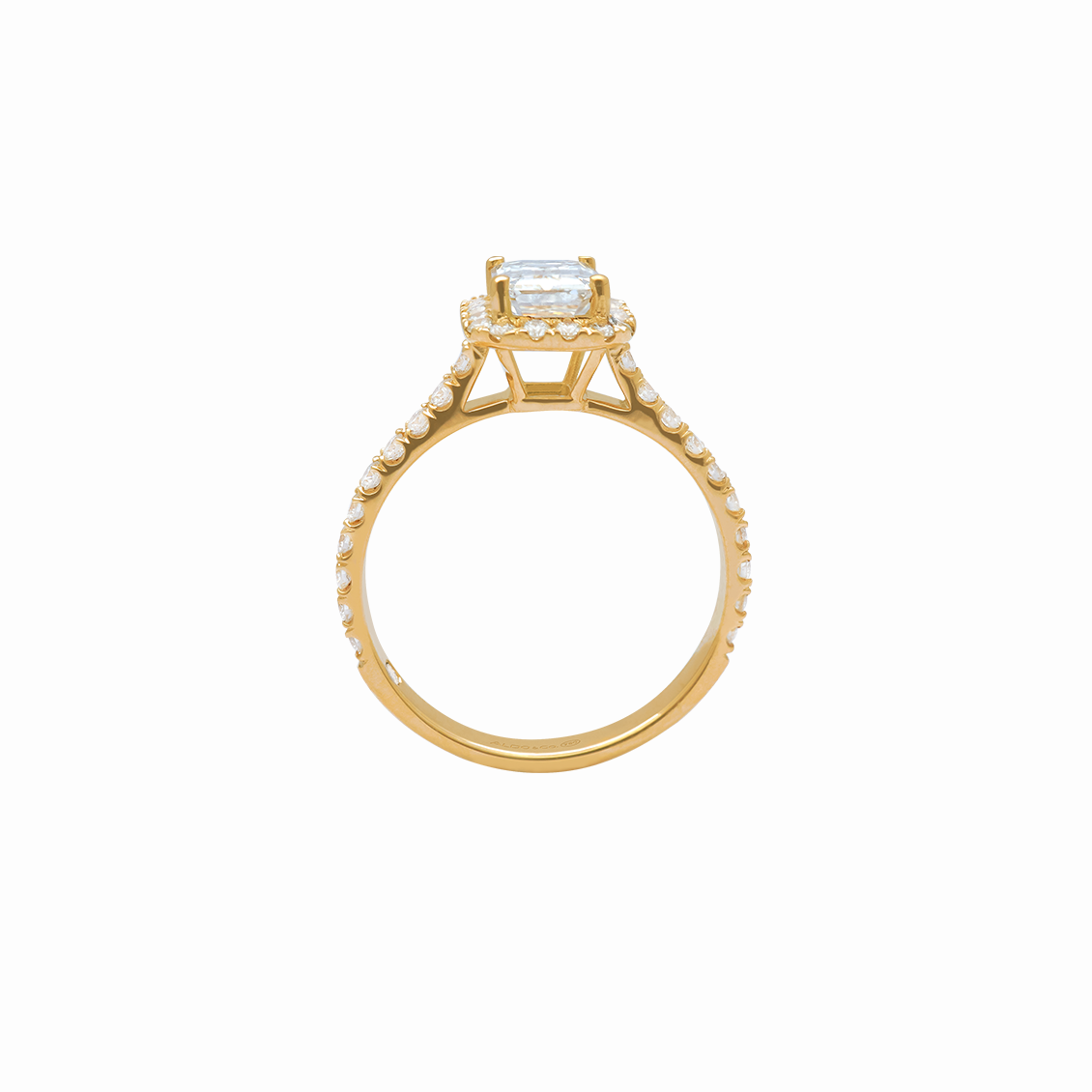 Anillo de compromiso en oro amarillo de 18K modelo Olivia
