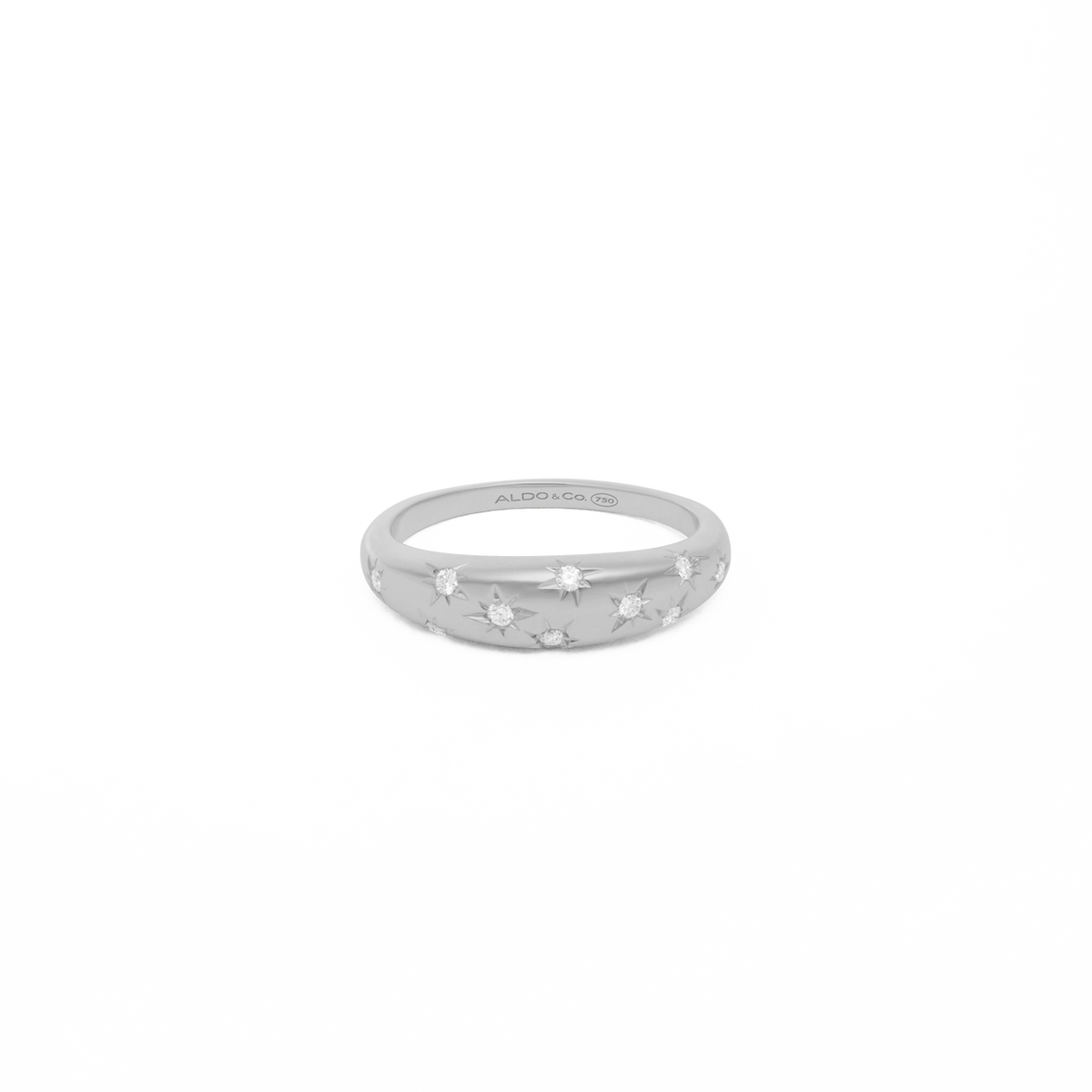 Anillos en oro blanco de 18k con brillantes