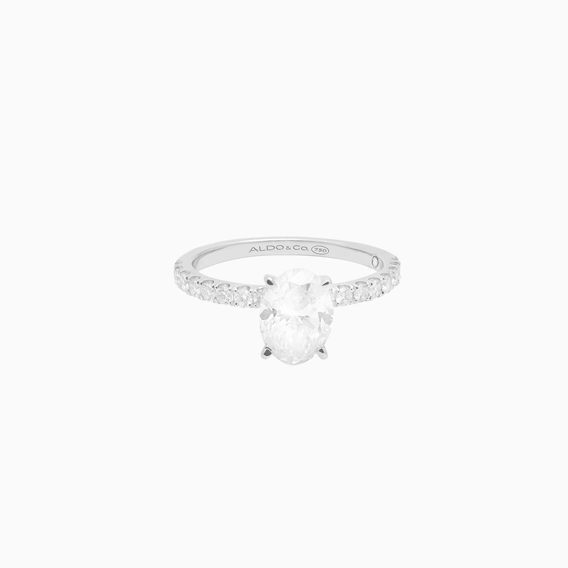 Anillo de compromiso en oro blanco de 18K modelo Camile