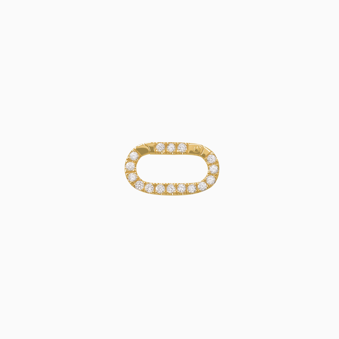 Dije oro amarillo 18K link marea brillantes
