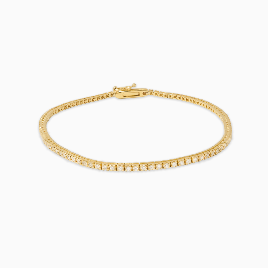 Pulsera en oro amarillo de 18K con brillantes