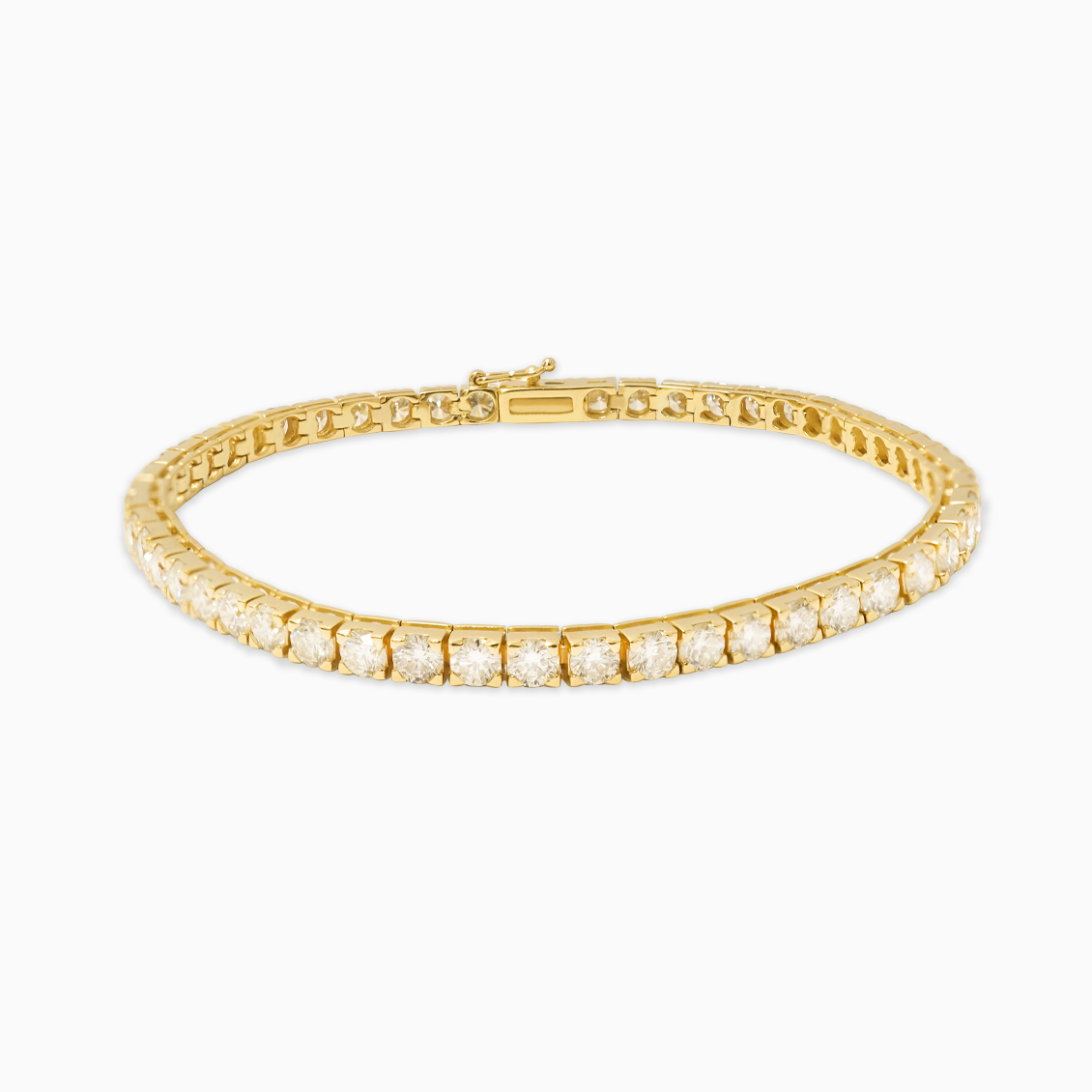 Pulsera en oro amarillo de 18K con brillantes