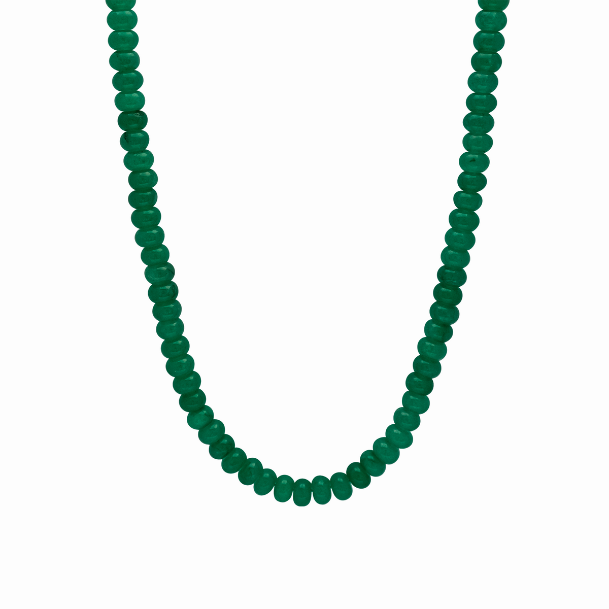 Collar  marea con jade verde y broche en oro amarillo de 18K