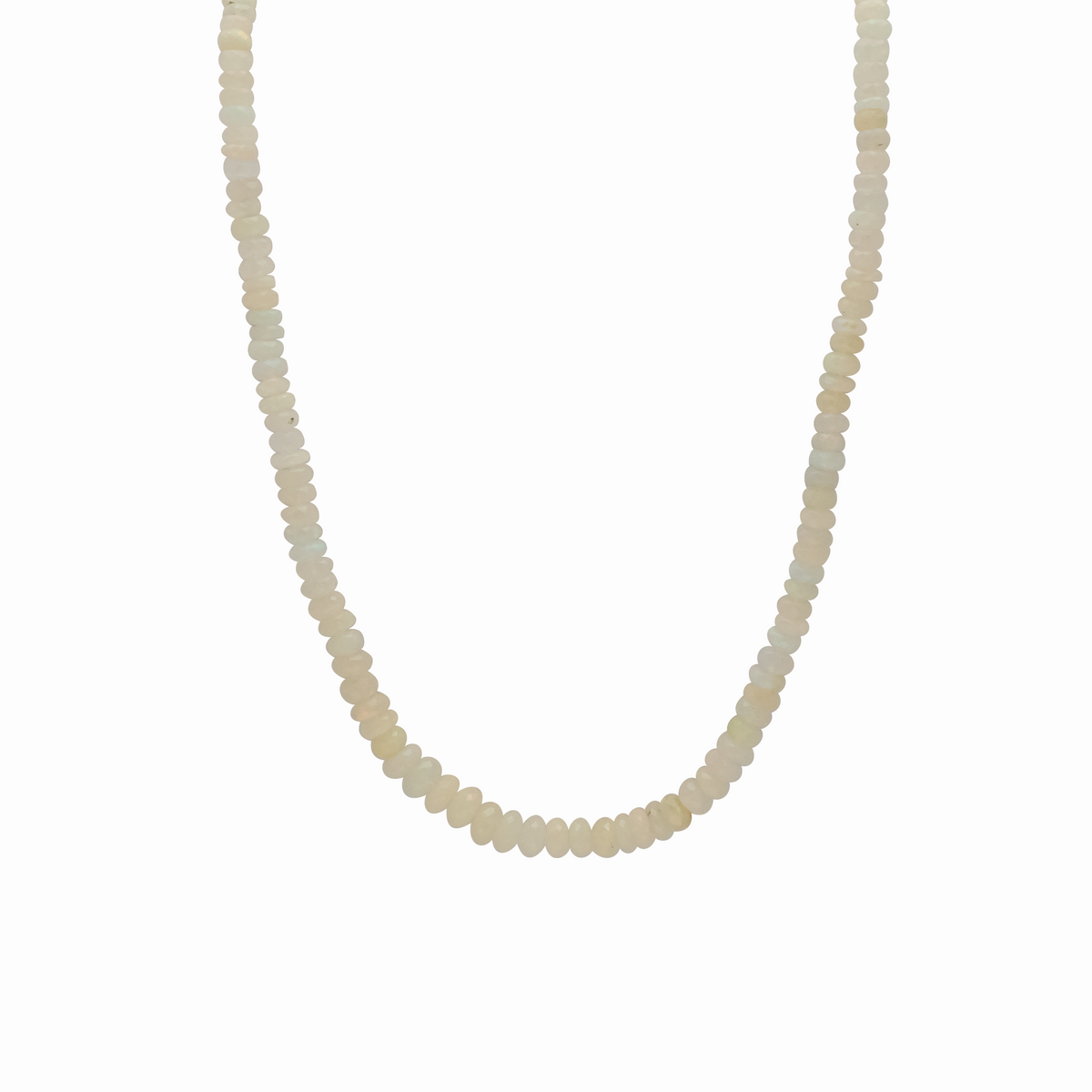 Collar marea de piedras de cuarzo con broche de oro amarillo 18K