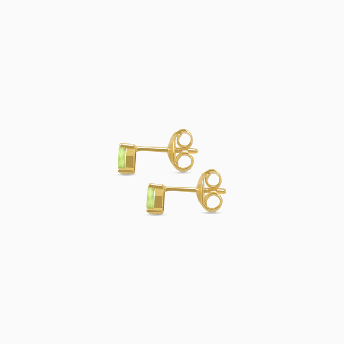 Aretes oro amarillo 18K peridot