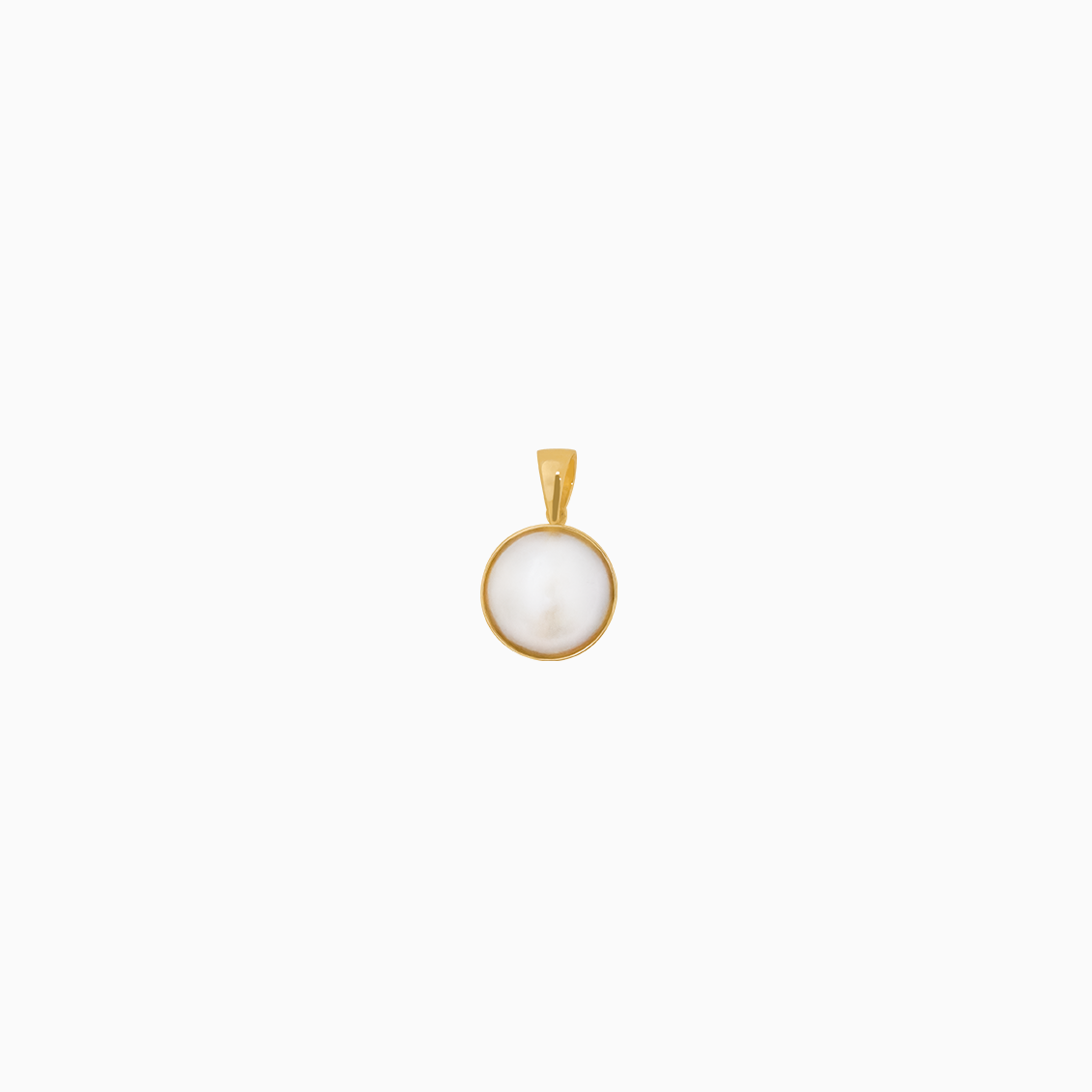 Dije oro amarillo 18K con perla boton
