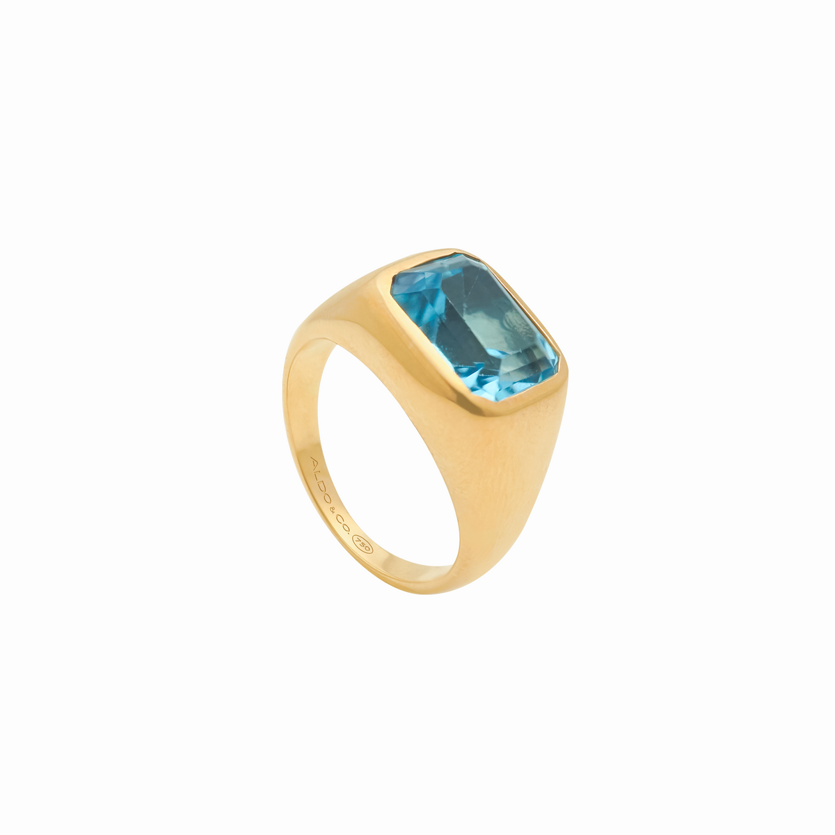 Anillo oro amarillo 18k con Topacio