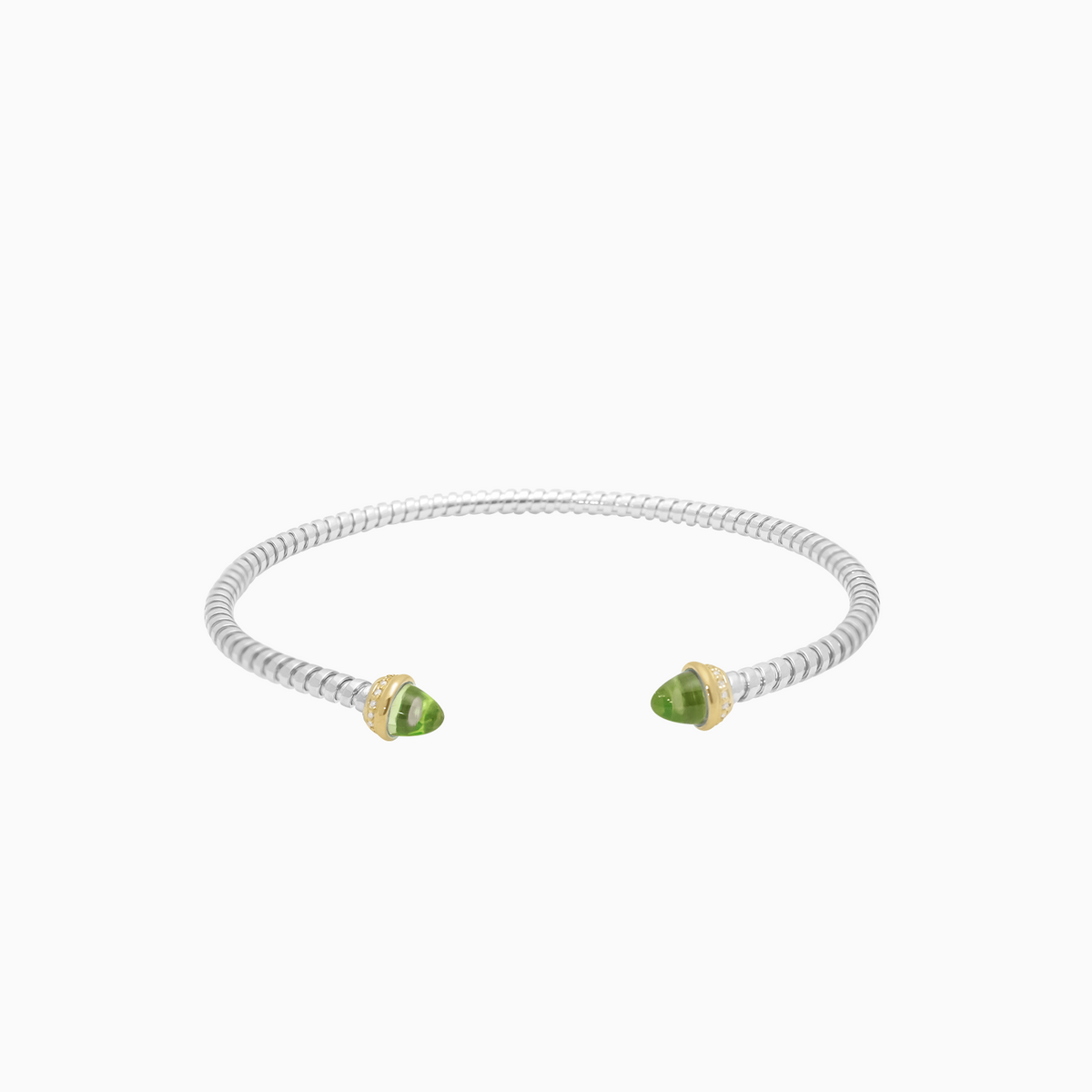 Pulsera Ánima con Tsavorita en plata 925, oro 18k y brillantes