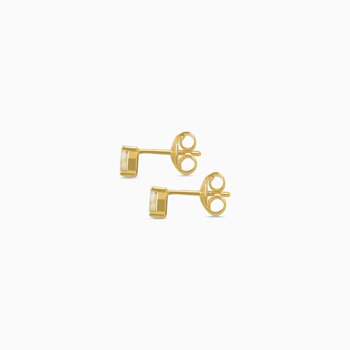Aretes oro amarillo 18K con turmalina amarilla oval