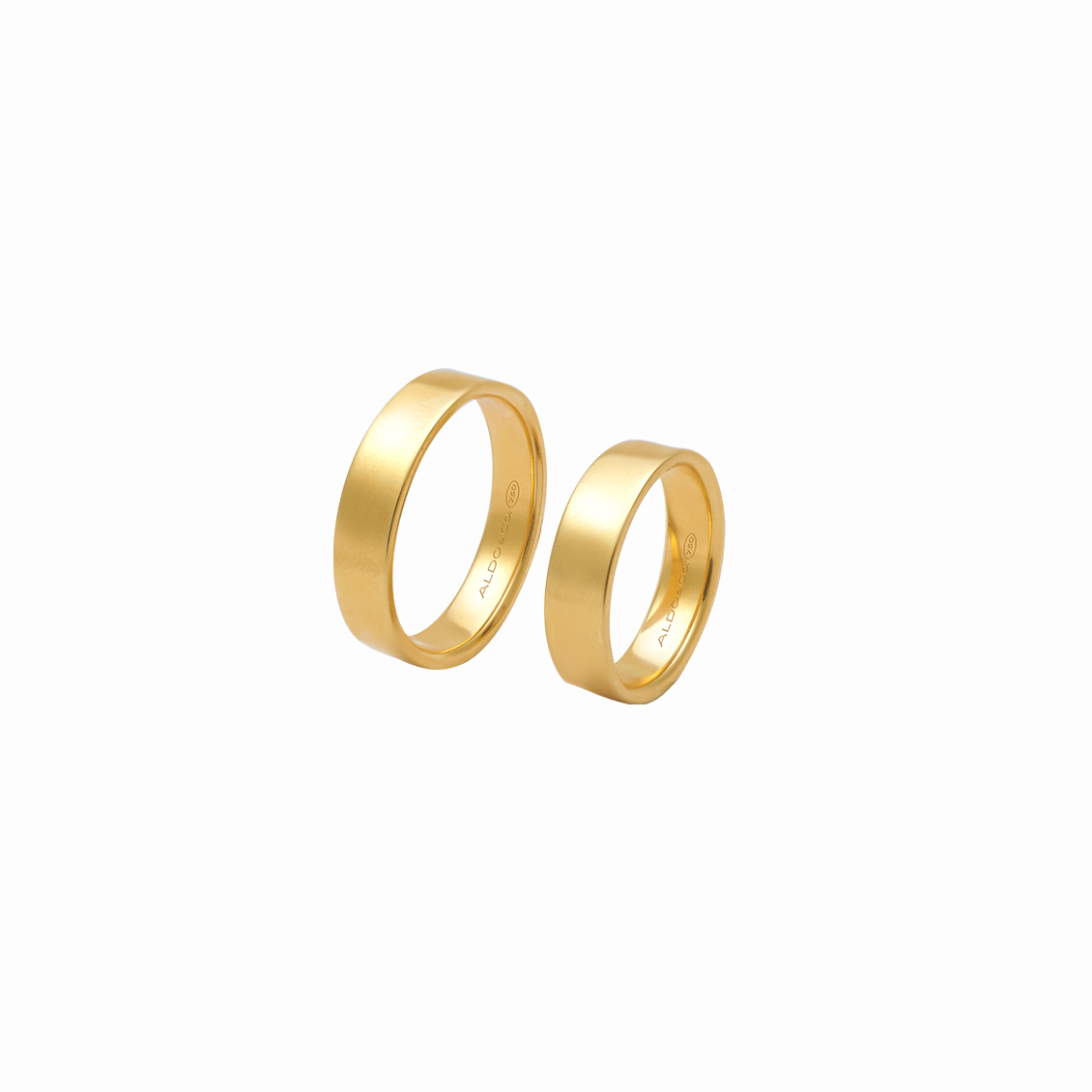 Alianzas en oro amarillo de 18K avellanada 5mm