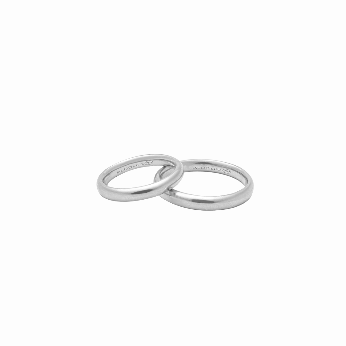 Alianzas en oro blanco de 18K 3.5mm