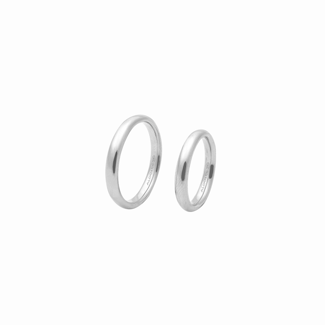 Alianzas en oro blanco de 18K 3.5mm