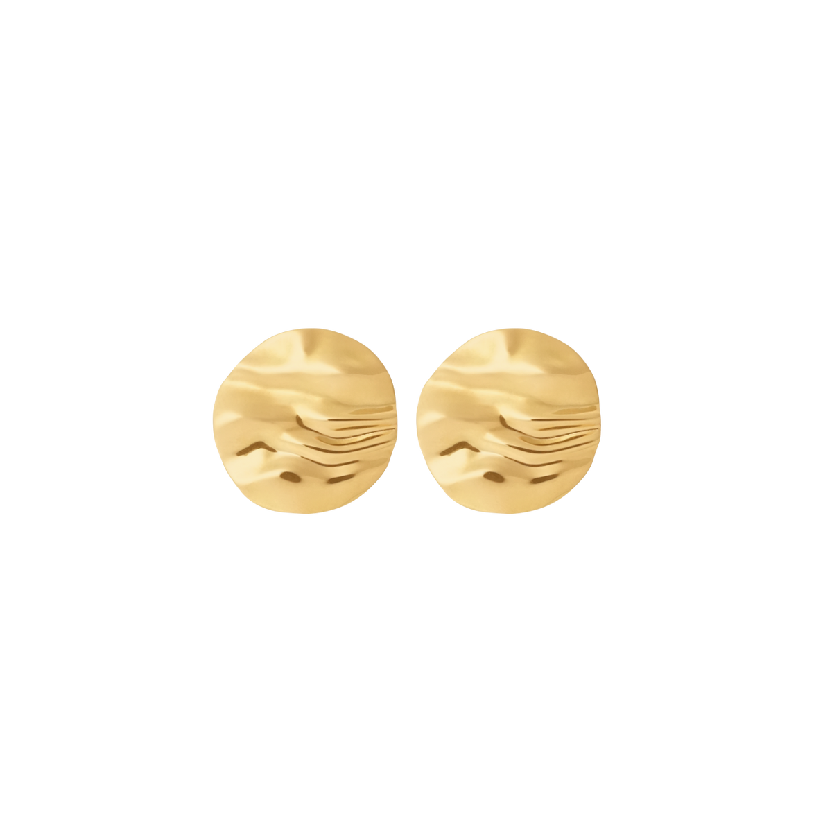 Aretes en oro amarillo de 18k ondas